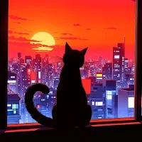 Artistic Cat Watch Face