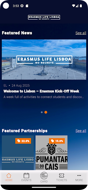 Erasmus Life Lisboa Screenshot 1