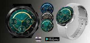 LuxuryAqua Watch Face Wear OS Screenshot 1