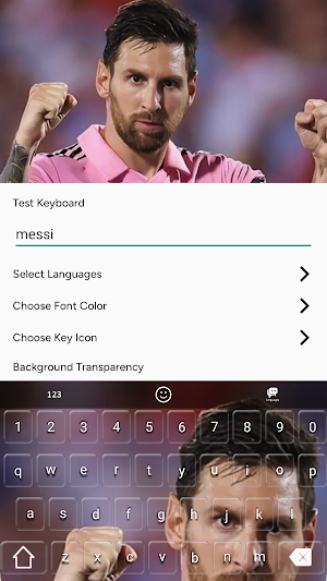 Messi Wallpapers and Keyboard Screenshot 3