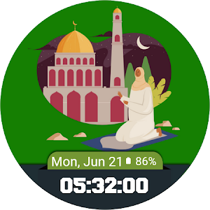 Watch Face Wear OS Muslim Kaba Screenshot 2
