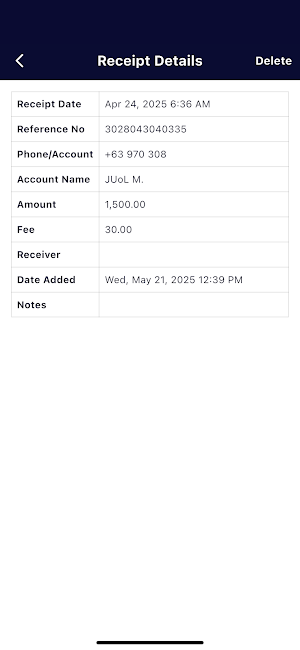 Cash Log Screenshot 3