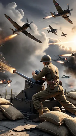 Air defense Airplane shooting Screenshot 0