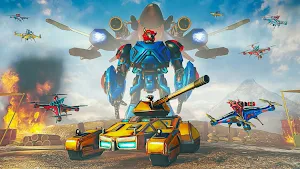 Multi Robot Transform Jet Game Tank Robot Games Screenshot 0