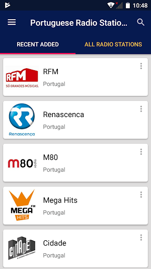 Portuguese Radio Stations Screenshot 0