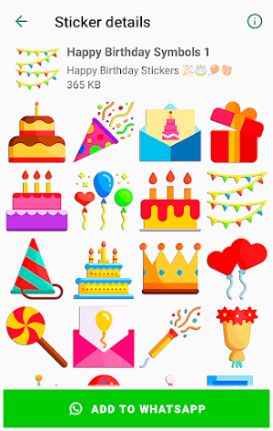 Happy Birthday Stickers for WhatsApp Screenshot 3