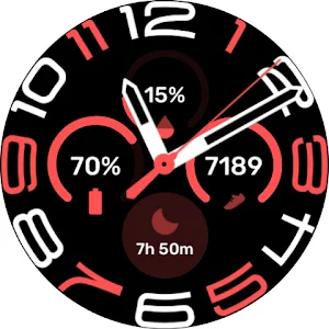 Stretched time -  Watchface Screenshot 0