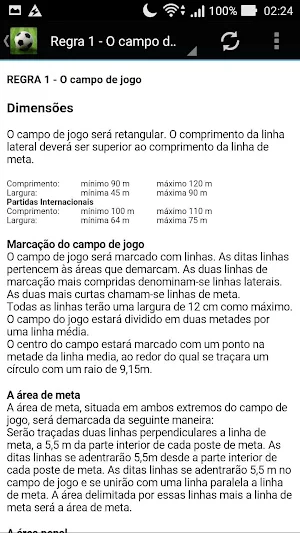 Regras Oficiais do Futebol Screenshot 1