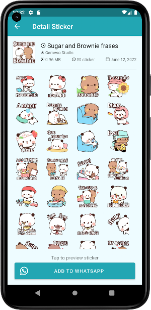 Sugar Brownie Animated Sticker Screenshot 3