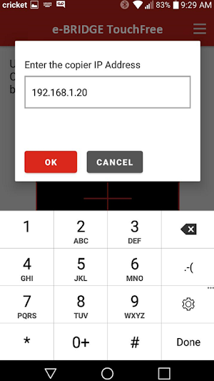 e-BRIDGE TouchFree Screenshot 1
