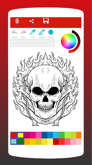 Fire Skull Coloring Book Screenshot 3
