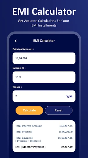 Easy EMI Loan Calculator Screenshot 1