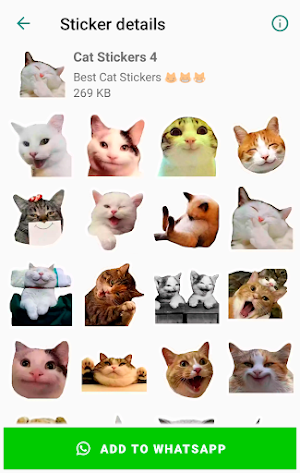 Cute Cat Stickers for WhatsApp Screenshot 3