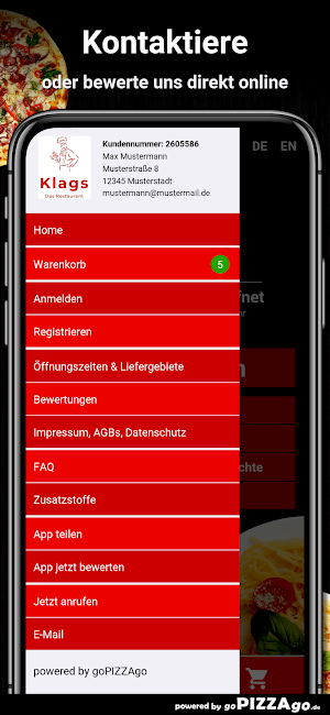 Klags Das Restaurant App Screenshot 2