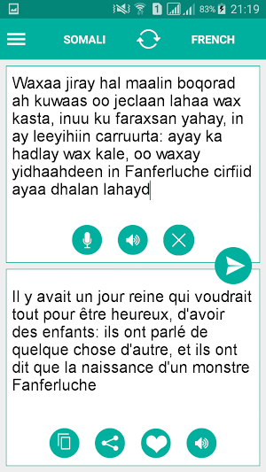 Somali French Translator Screenshot 1