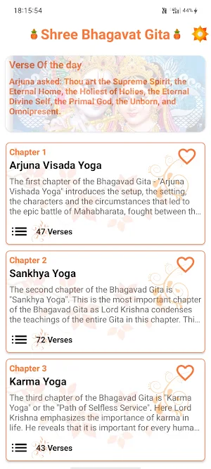 Bhagavad Gita App in English Screenshot 1