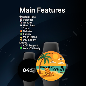 Seashore Rest Watch Face Screenshot 1