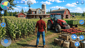 Farmer Simulator Tractor Game Screenshot 1