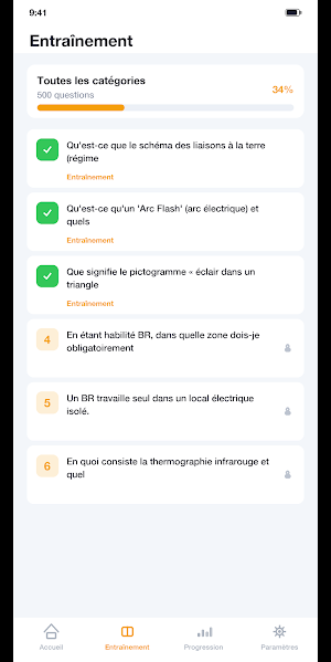Habilitation Electrique BR QCM Screenshot 1