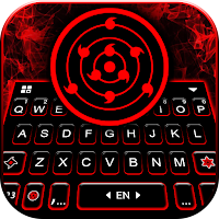 Red Cool Sharingan Keyboard Background