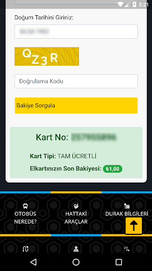 Konya ATUS Elkart Bakiye Sorgulama - Reklamsız Screenshot 2