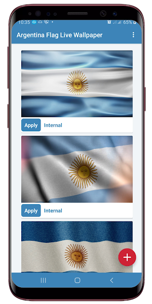Argentina Flag Waving Live Wallpaper Screenshot 0