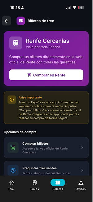 TrenInfo España Screenshot 2