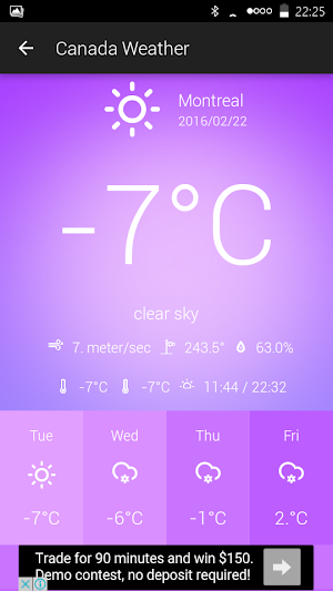 Canada Weather Screenshot 2