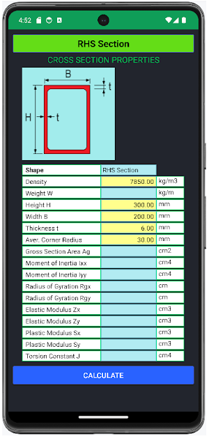 CROSS SECTION PROPERTIES Screenshot 3