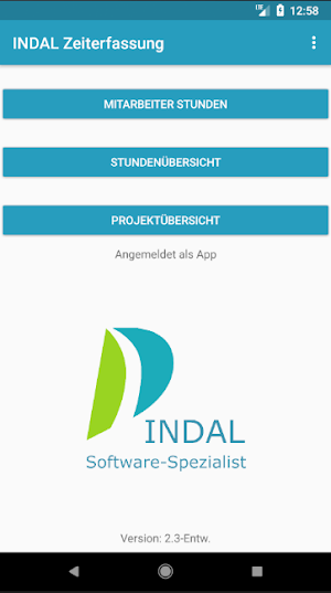 INDAL Zeiterfassung Screenshot 1