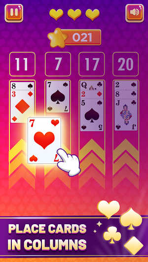Cards 21 - Puzzle Card Game Screenshot 1