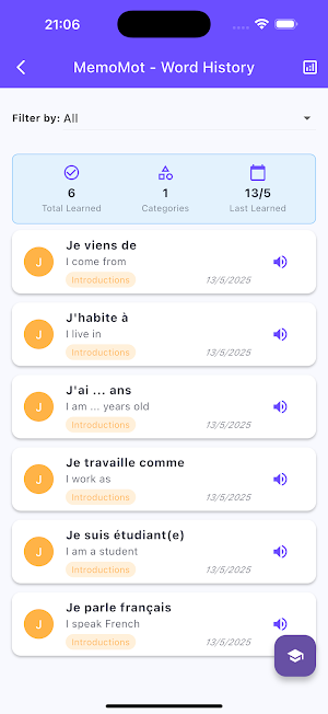 MémoMot - Apprendre Facilement screenshot 3