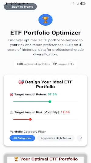 Optimize Exchange Traded Funds Screenshot 2