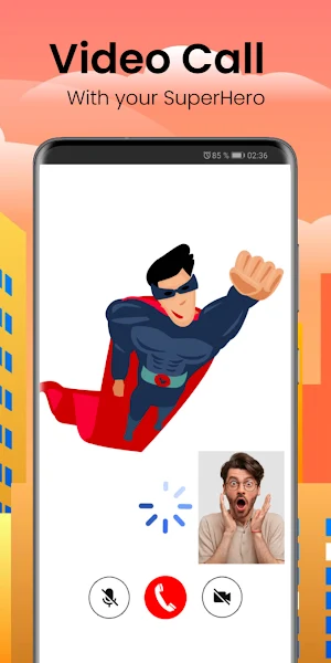 Superhero Man Video Call Screenshot 1