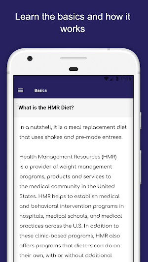 HMR Diet Guide Screenshot 1