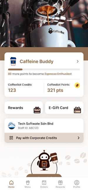 CoffeeBot Loyalty App Screenshot 0