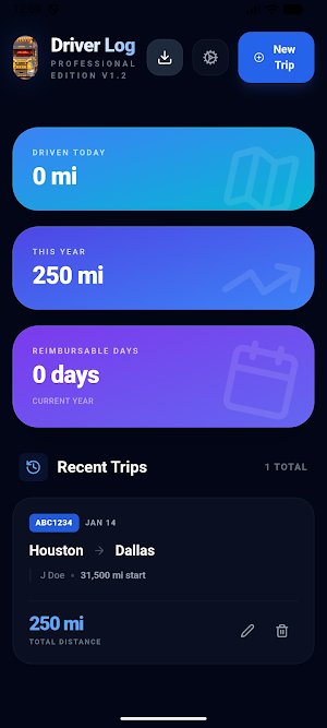 Driver Log book Screenshot 3