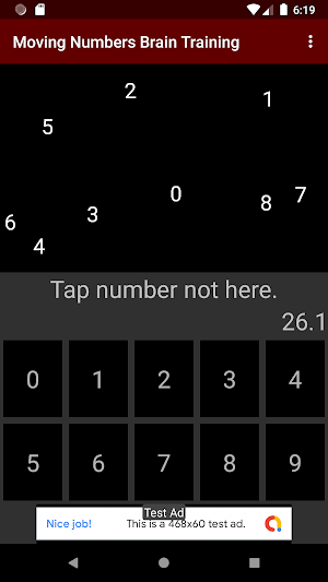Moving Number Brain Training Screenshot 1