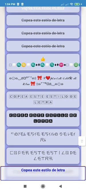 Letras Chidas Para Copiar Screenshot 1