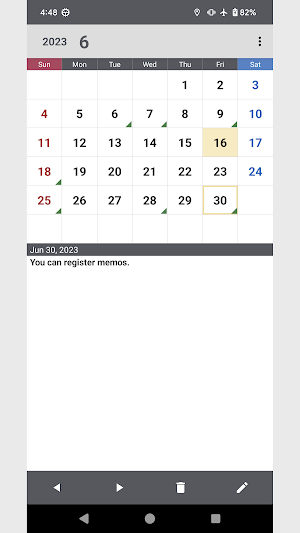 Easy Calendar Screenshot 0