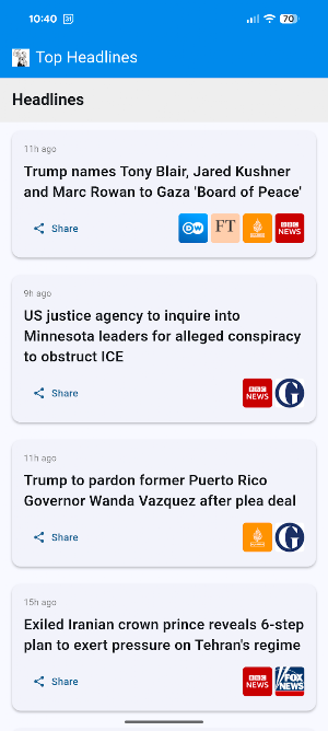 Your News Headlines Screenshot 3