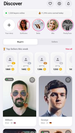 FeetGet - Buy & Sell Screenshot 1