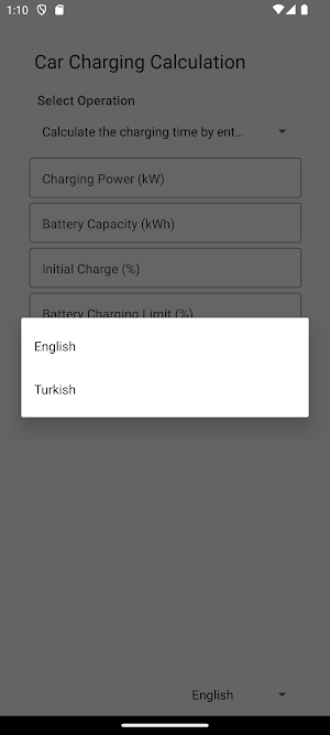 Car Charging Calculation Screenshot 2