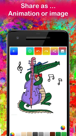 Funny Animal Coloring Pages Game for kids 🎸 Screenshot 2