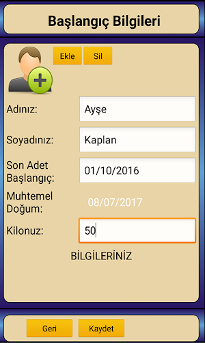 Hamile Takibi Bakımı Gelişimi Screenshot 3