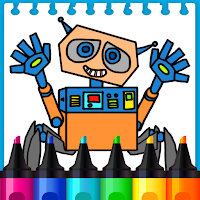 Draw Wali Robot Coloring Book
