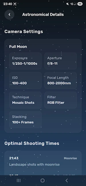 LunaScope 3D: MoonPhase Live Screenshot 2