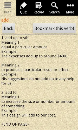 English Grammar - Phrasal Verb Screenshot 1