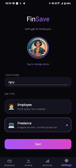FinSave Screenshot 0