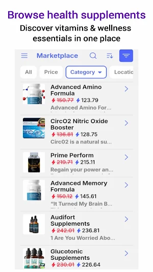Health Supplements Shop Screenshot 0